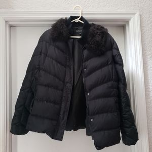 Super Warm Donatella Black Puffer Coat.